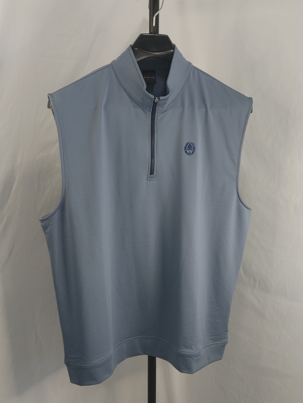 Dunning Golf Vest Mens XXL Blue 1/4 Zip Performance Sleeveless Athletic Pullover - Picture 2 of 11